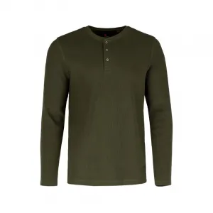 Pánske tričko s dlhým rukávom VOLCANO L-AZUX-302-KHAKI