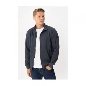 Pánska mikina so zipsom VOLCANO B-SWED-600M-NAVY MEL