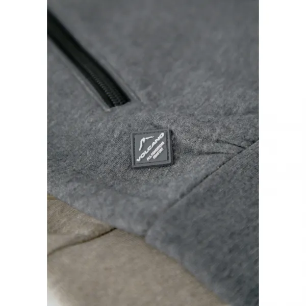 Pánska mikina so zipsom VOLCANO B-LIPSO-702M-GREY MEL