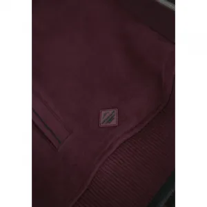 Pánska mikina so zipsom VOLCANO B-LED-403-BURGUNDY