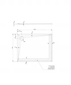 OMNIRES - STONE obdĺžniková sprchová vanička s kamennou štruktúrou, 80 x 100 cm biela mat /BM/ STONE80/100BM