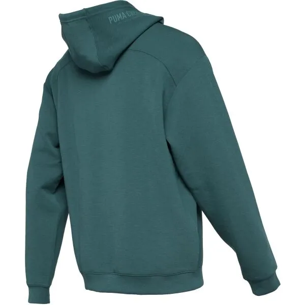 Puma M CLOUDSPUN HOODIE Pánska mikina, tmavo zelená, veľkosť