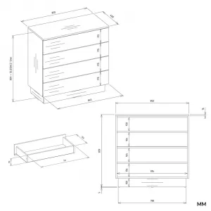 TP Living Komoda Amber 85 cm kašmírová II