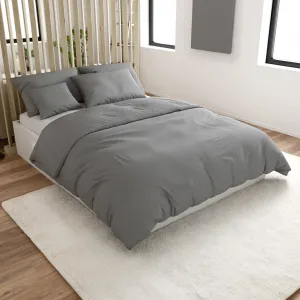 Bavlnené obliečky Lux sivé knoflík