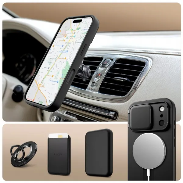 Tech-Protect Kevlar Aura MagSafe kryt na iPhone 17 Pro Max, čierny