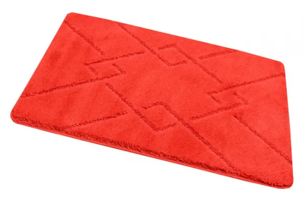 Kúpeľňový koberček Moreno Red červený, kosoštvorce