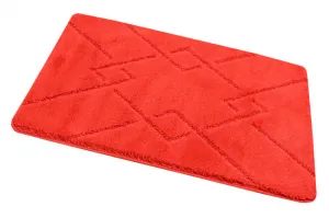 Kúpeľňový koberček Moreno Red červený, kosoštvorce