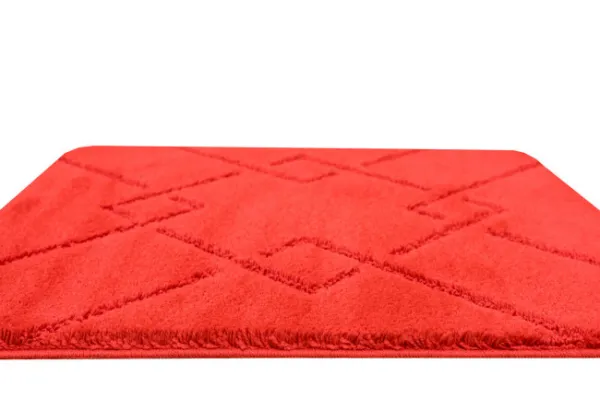 Kúpeľňový koberček Moreno Red červený, kosoštvorce