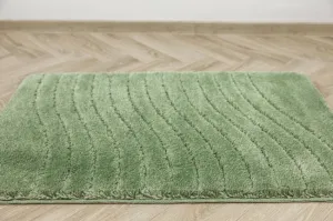 Kúpeľňový koberček Sara Sage zelený Fale