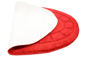Kúpeľňový koberček Ocean Red červený ovál