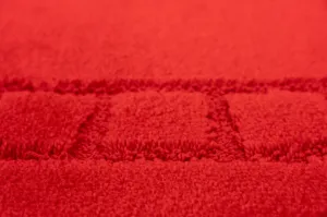 Kúpeľňový koberček Ocean Red červený ovál