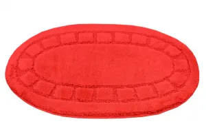 Kúpeľňový koberček Ocean Red červený ovál