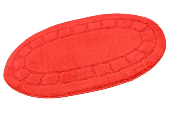 Kúpeľňový koberček Ocean Red červený ovál