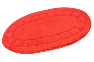 Kúpeľňový koberček Ocean Red červený ovál