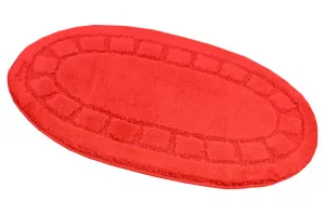 Kúpeľňový koberček Ocean Red červený ovál