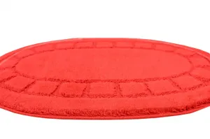 Kúpeľňový koberček Ocean Red červený ovál