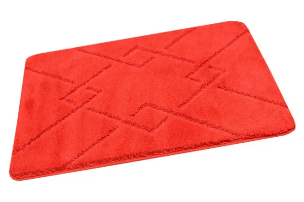 Kúpeľňový koberček Moreno Red červený, kosoštvorce