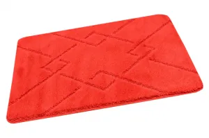 Kúpeľňový koberček Moreno Red červený, kosoštvorce