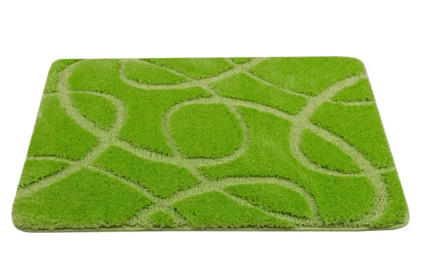 Kúpeľňový koberček Kobe Light Green svetlozelený, línie