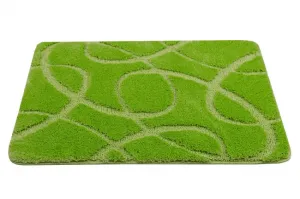 Kúpeľňový koberček Kobe Light Green svetlozelený, línie