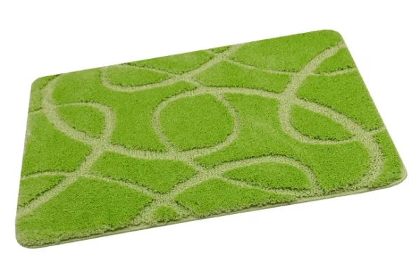 Kúpeľňový koberček Kobe Light Green svetlozelený, línie