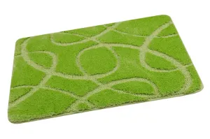 Kúpeľňový koberček Kobe Light Green svetlozelený, línie