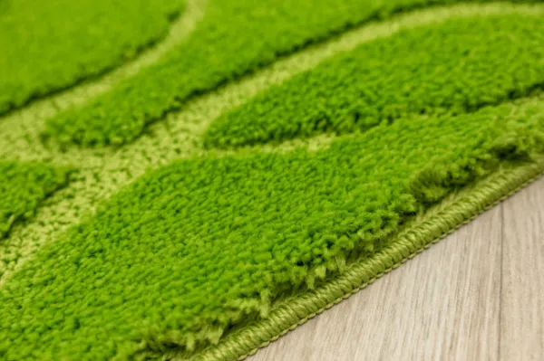 Kúpeľňový koberček Kobe Light Green svetlozelený, línie