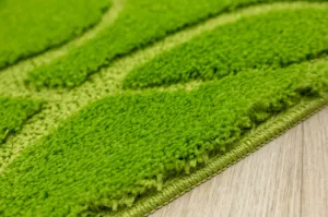 Kúpeľňový koberček Kobe Light Green svetlozelený, línie