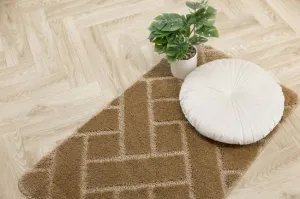 Kúpeľňový koberček Lotus béžový, tehla