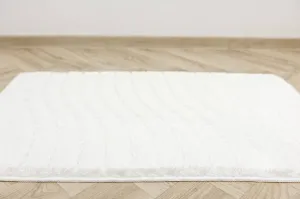 Kúpeľňový koberček Sara biely, vlny