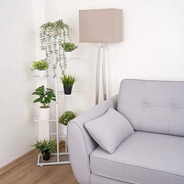 4Home Stojan na kvety Level, biela