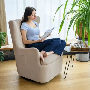 Relaxačné otočné kreslo, sivobéžová, MAREN