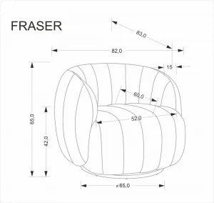 HALMAR Designové otočné křeslo Fraser krémové
