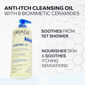 Uriage Xemose C8+ Anti-Itch Cleansing Oil upokojujúci čistiaci olej na suchú a ekzematickú pokožku 500 ml