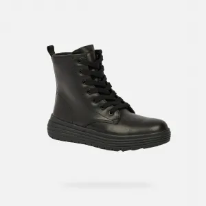 Black Girls Ankle Boots Geox Phaolae Girl - Girls