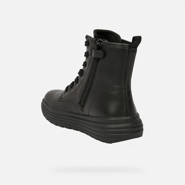 Black Girls Ankle Boots Geox Phaolae Girl - Girls