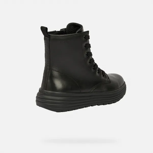 Black Girls Ankle Boots Geox Phaolae Girl - Girls