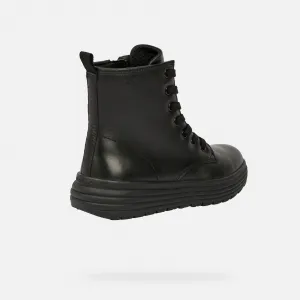 Black Girls Ankle Boots Geox Phaolae Girl - Girls