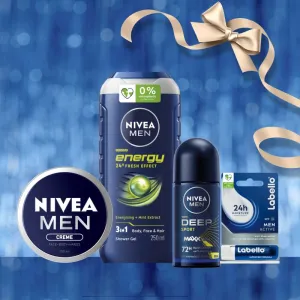 NIVEA MEN Feel Energized darčeková sada na telo a tvár