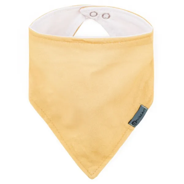 PETITE&MARS Podbradník bandana Luke 2 ks Beige Pears&Intense Ochre 3m+
