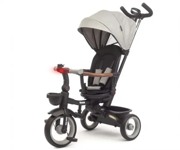 Luxusná detská trojkolka s osvetlením Milly Mally Twinkle grey