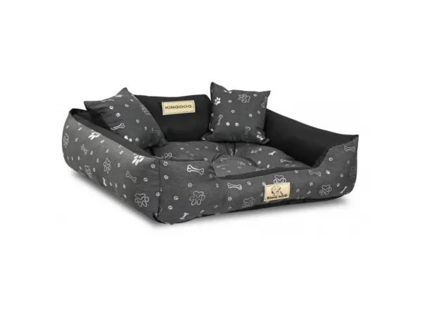 JAKS Vodeodolný pelech pre psa strieborné kosti Kingdog Pelech veľkosti: 100 x 75 cm