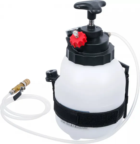 BGS Technics BGS 74264 – Prístroj na plnenie prevodového oleja s ručnou pumpou, 3 l + 12 adaptérov