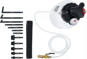 BGS Technics BGS 74264 – Prístroj na plnenie prevodového oleja s ručnou pumpou, 3 l + 12 adaptérov