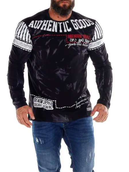 Pánske tričko CIPO & BAXX CL317 BLACK Farba: Čierna, Konfekčná veľkosť: M