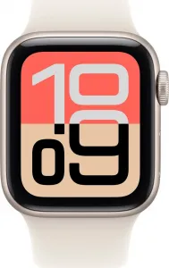 Apple Watch SE 3 GPS + Cellular 40mm Starlight Aluminium Case with Starlight Sport Band - S/M, MEP64MP/A