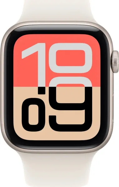 Apple Watch SE 3 GPS + Cellular 44mm Starlight Aluminium Case with Starlight Sport Band - M/L, MEPF4MP/A