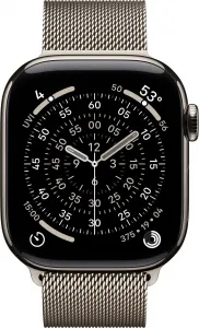 Apple Watch Series 11 GPS + Cellular 42mm Natural Titanium Case with Natural Milanese Loop, MF8P4WF/A