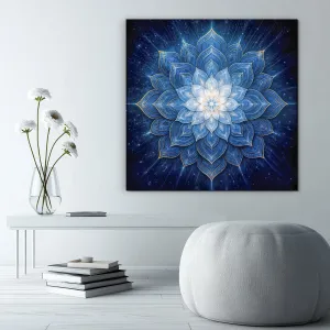 Modrá mandala do spálne - Dotyk hviezdy