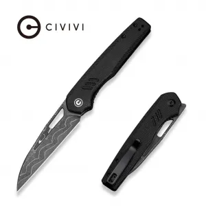 Civivi Guile C24062B-DS1 Damascus Black Canvas Micarta